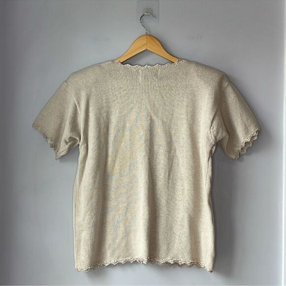 Vintage Cottage Core Knit Pearl Colleens Collectables Embroidered Sweater - Picture 4 of 7